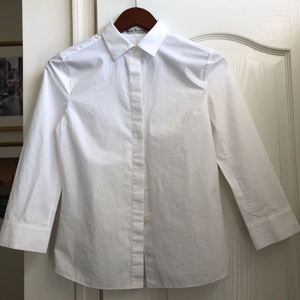 Acne Studio  White Poplin Gardell Shirt